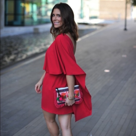 zara pink cape dress